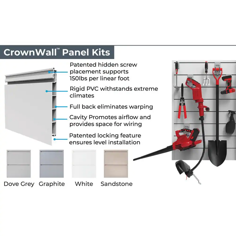 CrownWall 6" Starter Bundle (4x4 ft) with 10-Piece Hook Kit