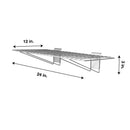 CrownWall 24-In x 12-In Wire Bracket Shelves